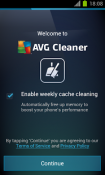 AVG Memory &amp; Cache Cleaner Android Mobile Phone Application