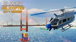 Blocky Helicopter City Heroes