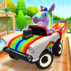 Pony Craft Unicorn Car Racing: Pony Care Girls