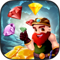 Crazy Gold Miner Story. Ultimate Gold Rush: Match 3 Android Mobile Phone Game
