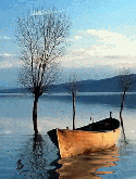 Boat In Lake  Mobile Phone Screensaver