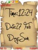 Time Date And Clock S40 Mobile Phone Theme