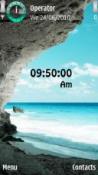 Tropical Beach Clock Symbian Mobile Phone Theme