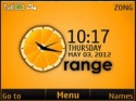 Orange Clock Nokia Asha 205 Theme