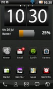 Black Chrome Go Launcher EX Android Mobile Phone Theme