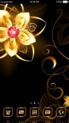 Golden Flowers CLauncher Android Mobile Phone Theme