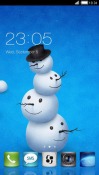 Merry Snowman CLauncher Android Mobile Phone Theme