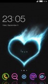 Neon Heart CLauncher Android Mobile Phone Theme