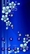 Blue Flowers CLauncher Android Mobile Phone Theme