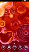 Red Ripples CLauncher Android Mobile Phone Theme