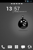 Angry Birds Black Go Launcher LG K61 Theme