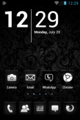 Black Icon Pack HTC Desire 200 Theme
