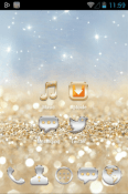 Gold &amp; Silver Go Launcher Tecno Spark 7T Theme