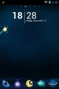 Rainbow Night Go Launcher Android Mobile Phone Theme