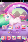 Cartoon Unicorn Go Launcher Android Mobile Phone Theme