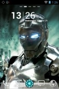 Silver Iron Man Go Launcher Android Mobile Phone Theme