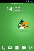 Angry Birds Green Go Launcher Tecno Spark 7T Theme