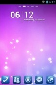 Purple Flow Go Launcher Motorola One 5G Ace Theme