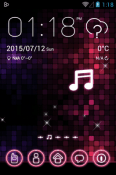 Pink Music Go Launcher Samsung Galaxy Tab A7 Lite Theme