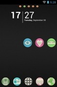 Candy Black Go Launcher Android Mobile Phone Theme