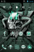 Hell Skull Go Launcher Vivo T1x Theme