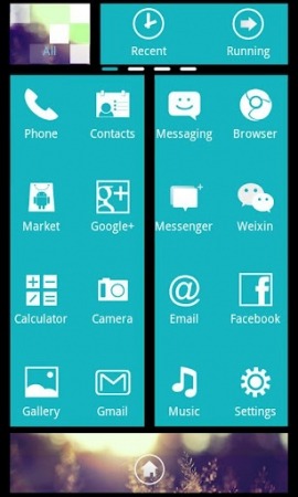 WP7blue GO Launcher EX Android Theme Image 2
