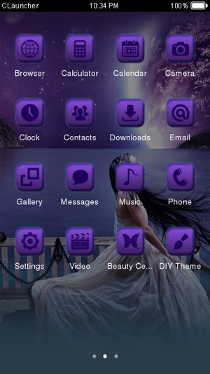 Moonlight Girl CLauncher Android Theme Image 2