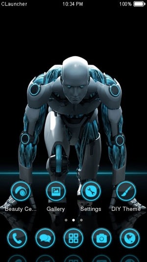 Robot Run CLauncher Android Theme Image 1