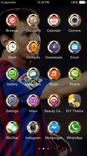 Messi CLauncher Android Theme Image 1