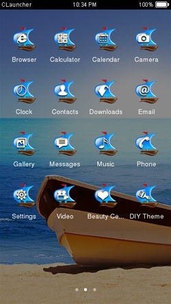 Beautiful Beach CLauncher Android Theme Image 2
