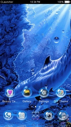 Dolphins Life CLauncher Android Theme Image 1