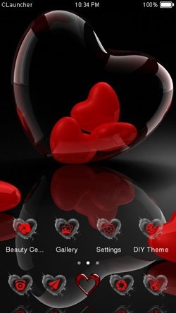 Transparent Heart CLauncher Android Theme Image 1
