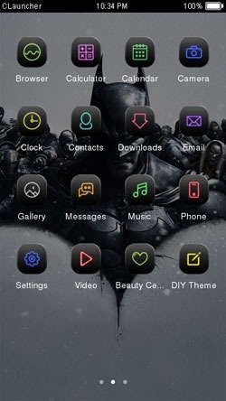 The Dark Night CLauncher Android Theme Image 2