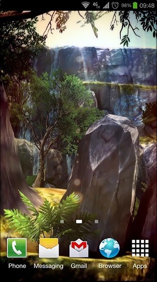 3D Waterfall Android Wallpaper Image 1