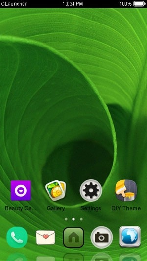 Green Leave CLauncher Android Theme Image 1