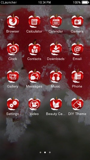 Red Cherry CLauncher Android Theme Image 2