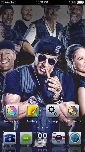 Sylvester Stallone CLauncher Android Theme Image 1