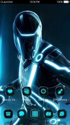 Tron Legacy CLauncher Android Theme Image 1