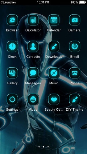 Tron Legacy CLauncher Android Theme Image 2