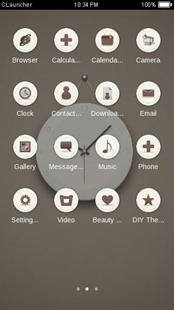 White Watch CLauncher Android Theme Image 1