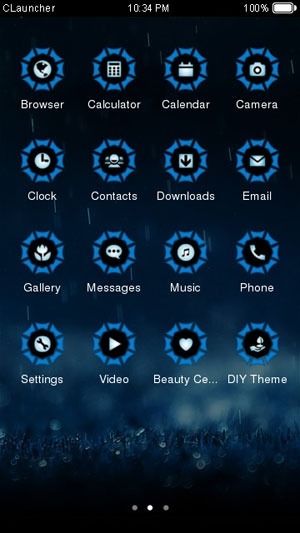 Blue Rain CLauncher Android Theme Image 2