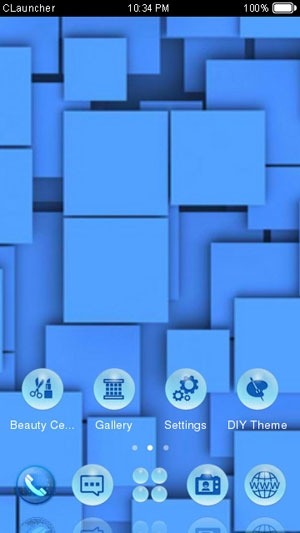 Bluesquares CLauncher Android Theme Image 1