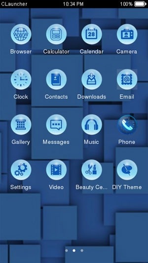 Bluesquares CLauncher Android Theme Image 2