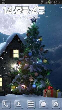 Christmas Moon Android Wallpaper Image 1