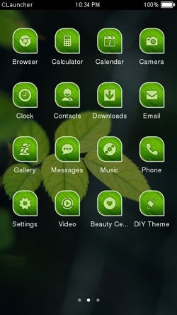 Beautiful Leaf CLauncher Android Theme Image 2