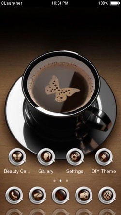 Morning Coffee CLauncher Android Theme Image 1