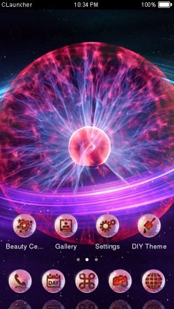 Plasma Globe CLauncher Android Theme Image 1