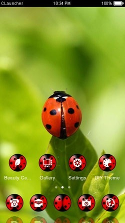 Red Bugs CLauncher Android Theme Image 1