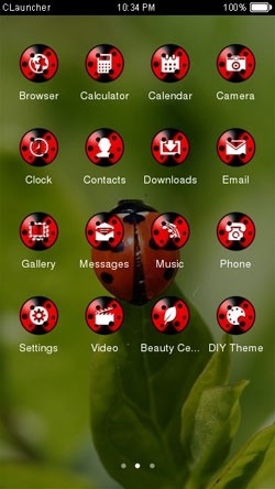 Red Bugs CLauncher Android Theme Image 2