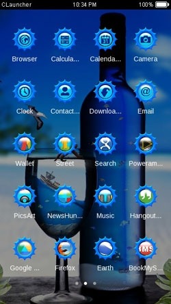 Blue Scenery CLauncher Android Theme Image 1
